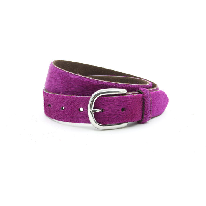 A-Zone Dames riem hair-on purper