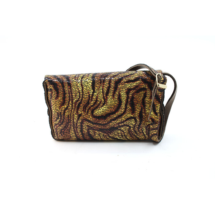 A-Zone Handgemaakt leren tasje fantasie print