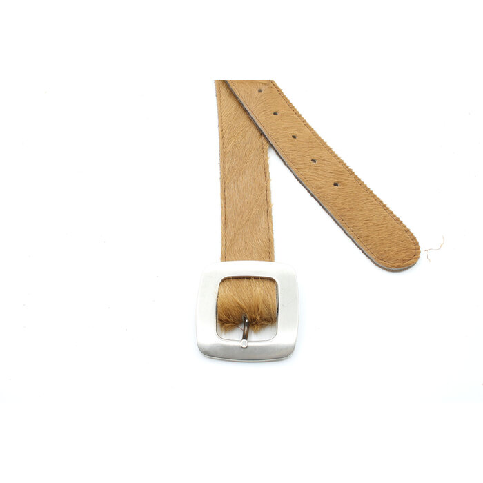 A-Zone Handgemaakt leren tasje hair-on camel