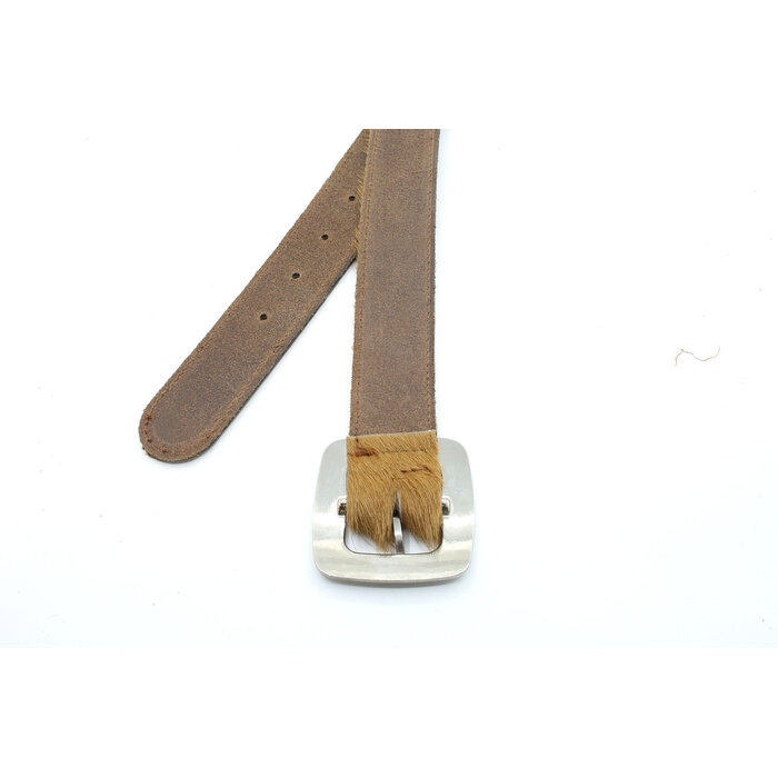 A-Zone Handgemaakt leren tasje hair-on camel