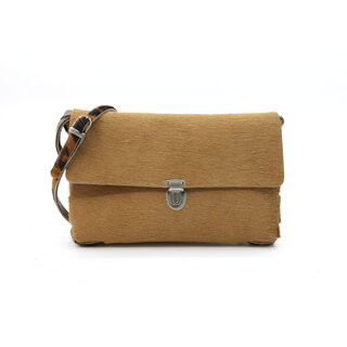 A-Zone Handgemaakt leren tasje hair-on camel