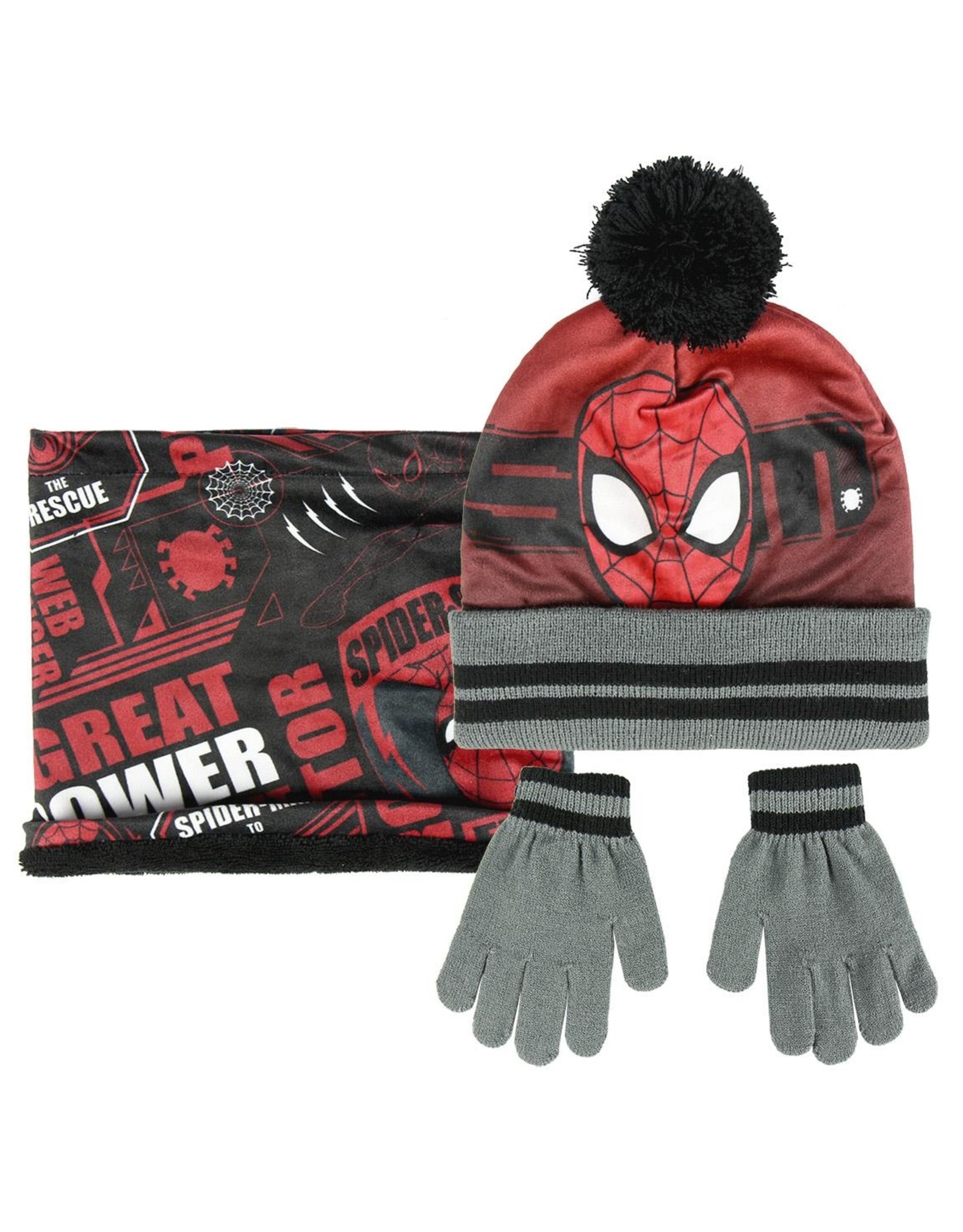 Marvel Muts, handschoenen en nekwarmer Spiderman