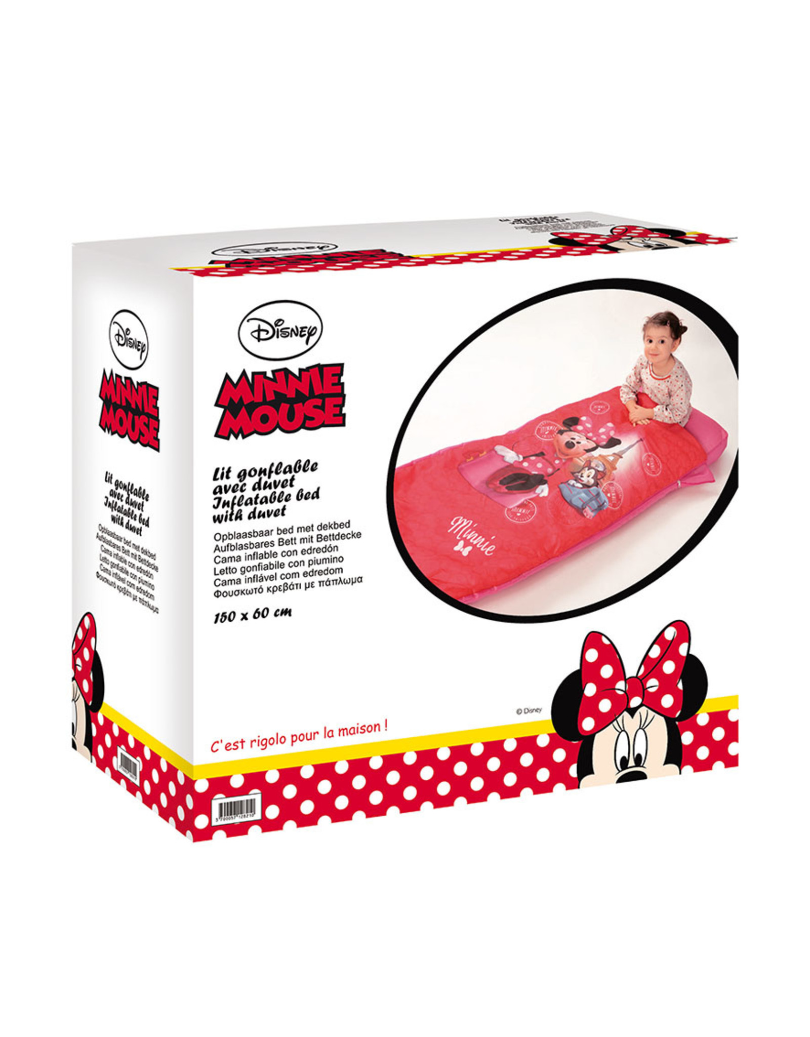 Disney Disney - Minnie Mouse - Opblaasbaar bed met dekbed - Roze - Lengte 150cm