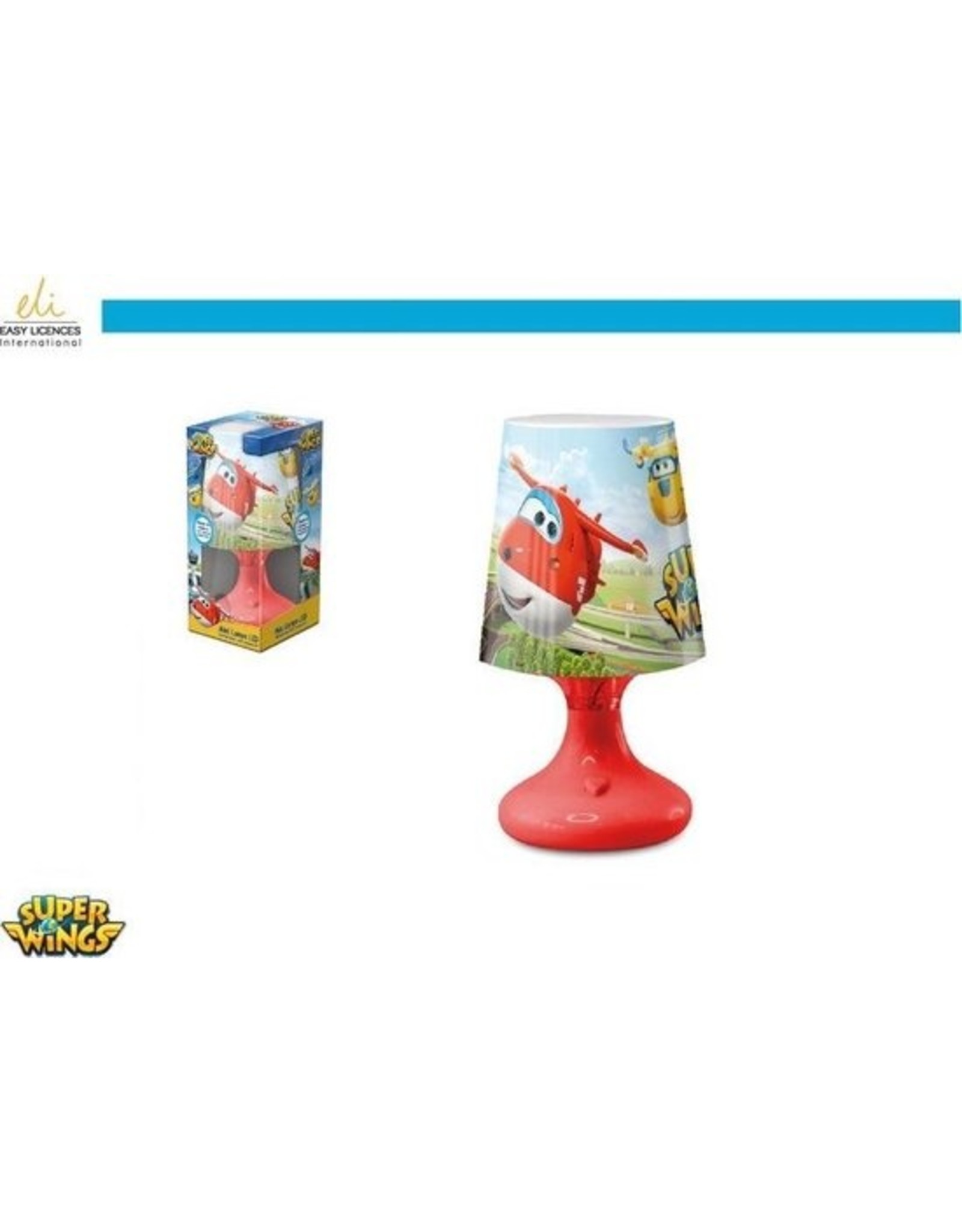 Super Wings - Nachtlampje kinderen - Rood - 18cm