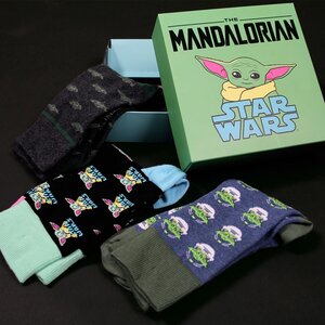 Disney Star Wars - The Mandalorian - Socks in Gift Box - 3 pair 35-41 Disney Star Wars - The Mandalorian - Socks in Gift Box - 3 pair 35-41
