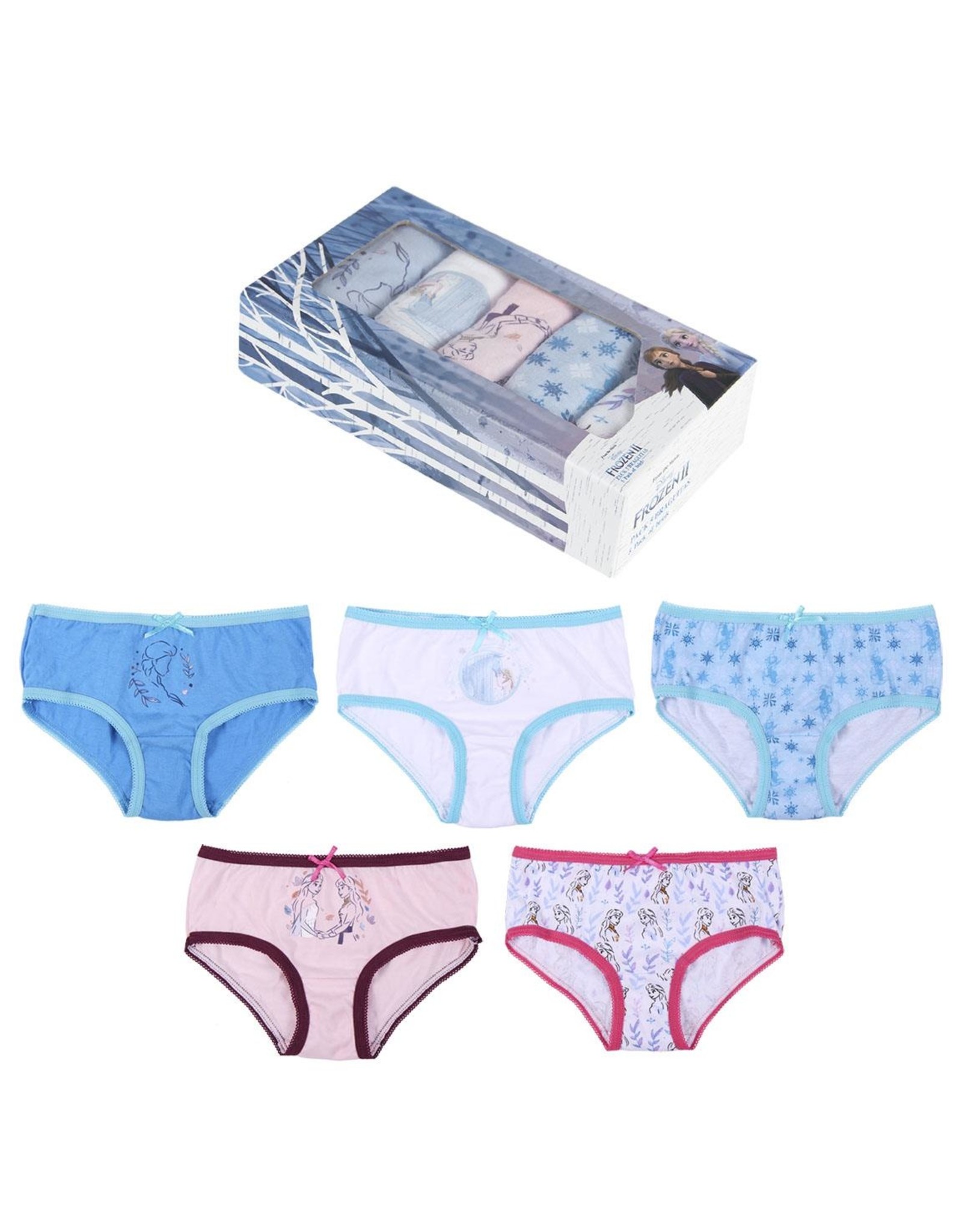 residentie waarschijnlijkheid ochtendgloren Disney Frozen Ondergoed Onderbroekjes 5p Giftbox - Merchandise4All
