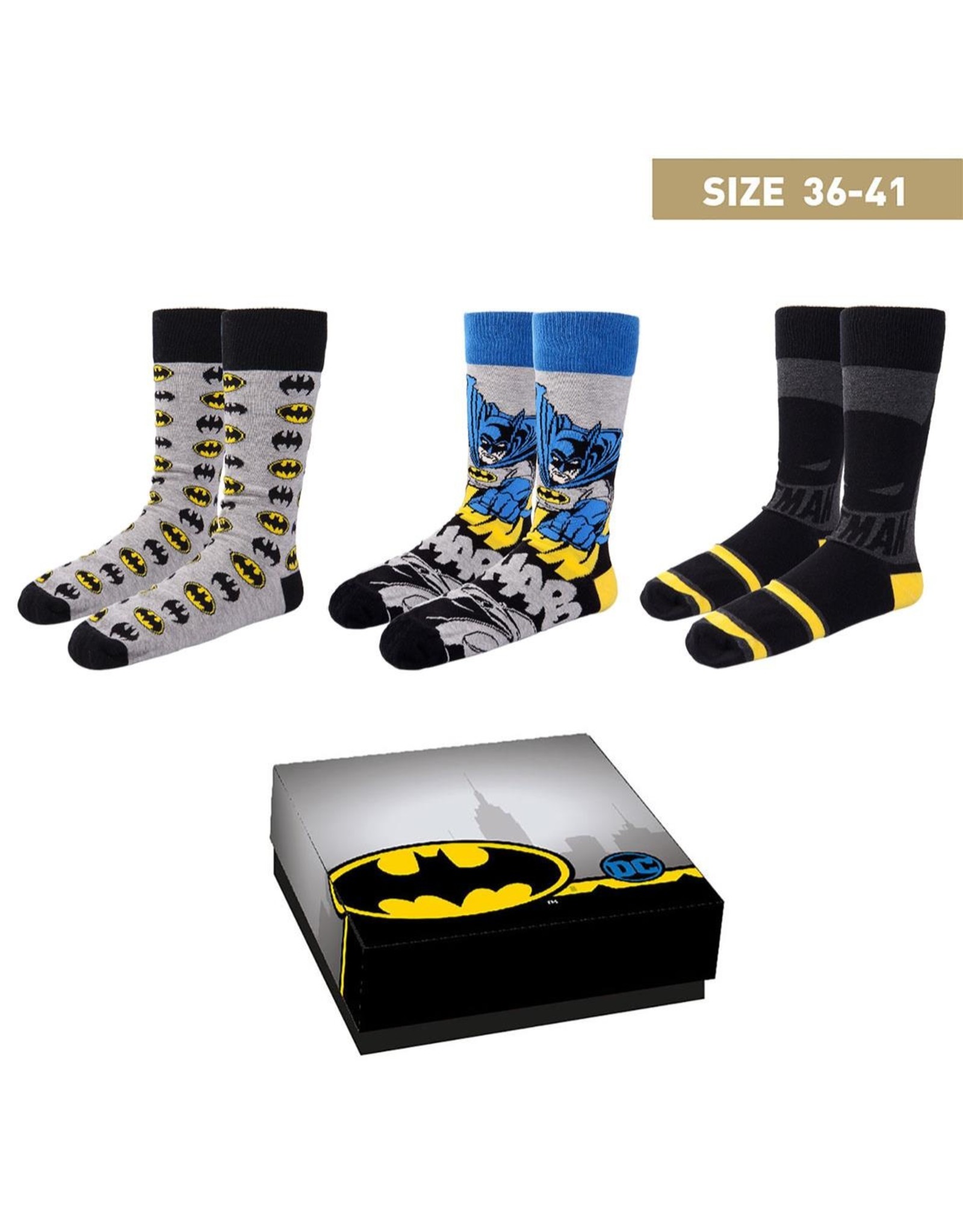 DC DC Batman Sokken Giftbox - Maat 36-41