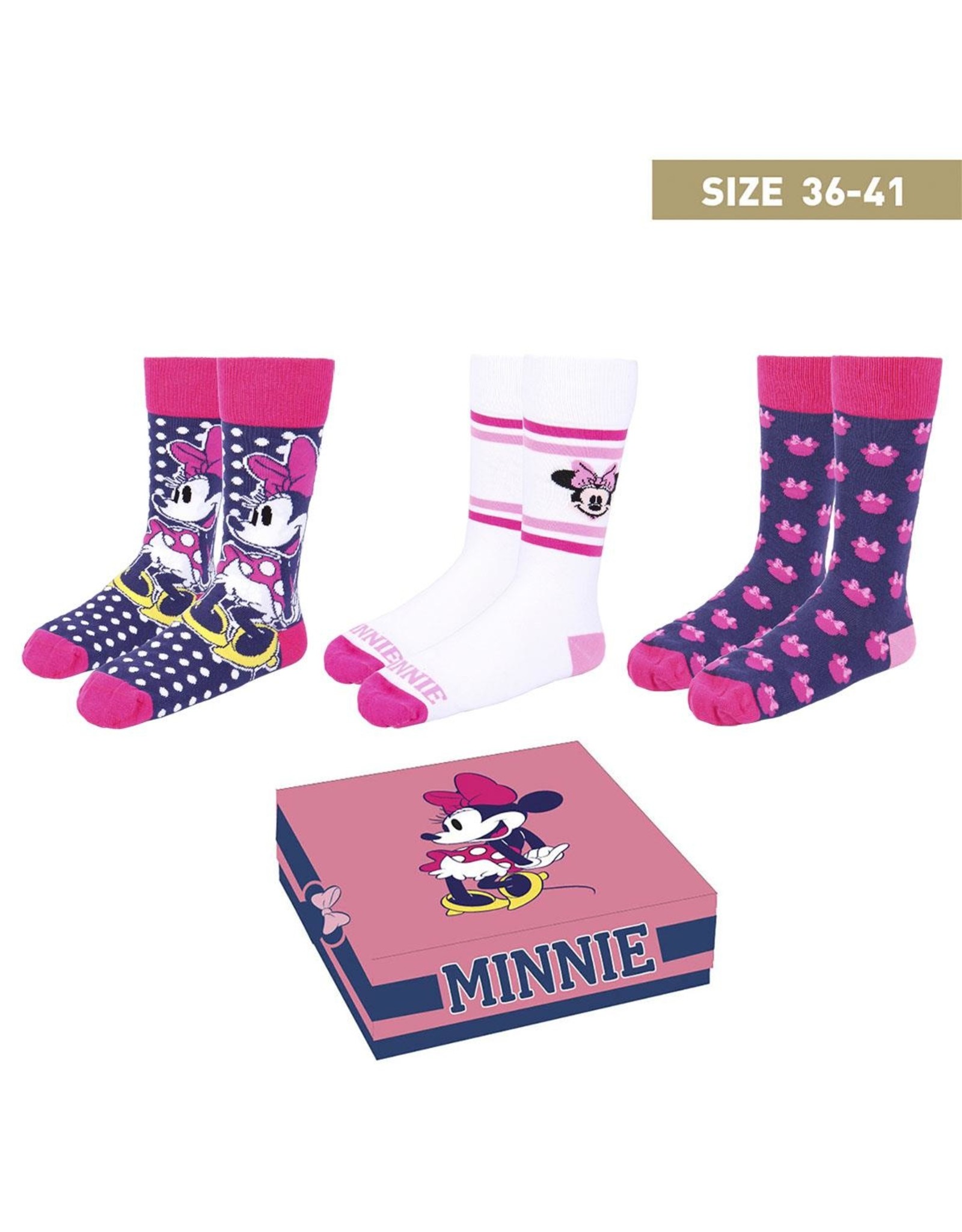 Disney Disney Minnie Mouse Sokken Geschenkdoos - Maat 36-41