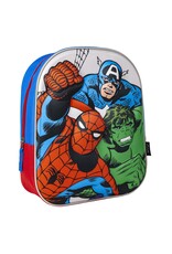 Marvel Marvel Avengers Rugzak 3D Hulk Spiderman Captain America - Hoogte 31cm