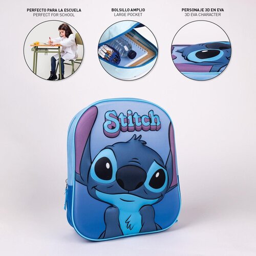 Disney Disney Stitch Rucksack 3D - Alle Lächeln - Höhe 31cm Disney Disney Stitch Rucksack 3D - Alle Lächeln - Höhe 31cm