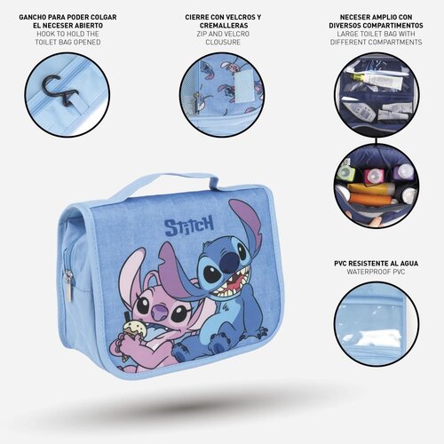 Disney Disney Stitch Kulturtasche - Viel Stauraum - Aufhängehaken
