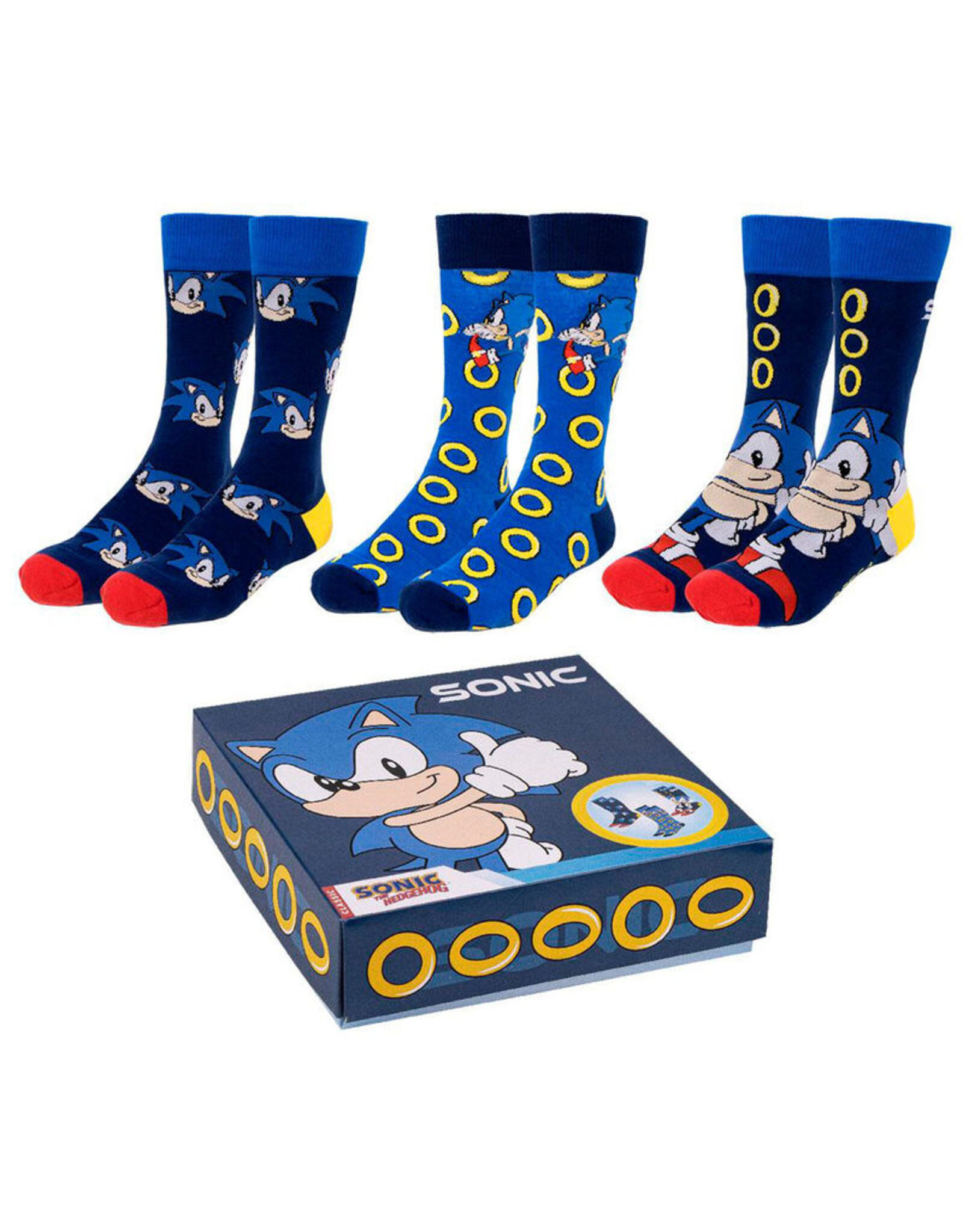 Sonic Sonic the Hedgehog Sokken Cadeauverpakking - Maat 35-41