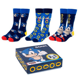 Sonic Sonic the Hedgehog Sokken Cadeauverpakking - Maat 35-41