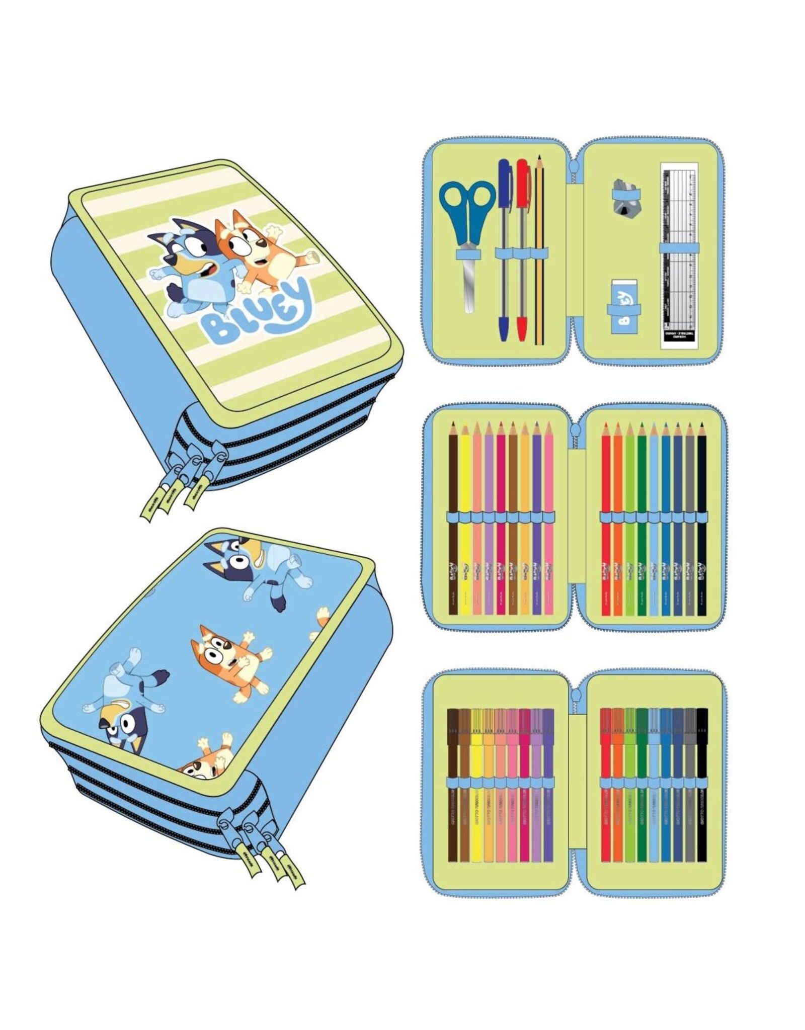 Bluey Bluey Etui met Inhoud - 44 Pieces