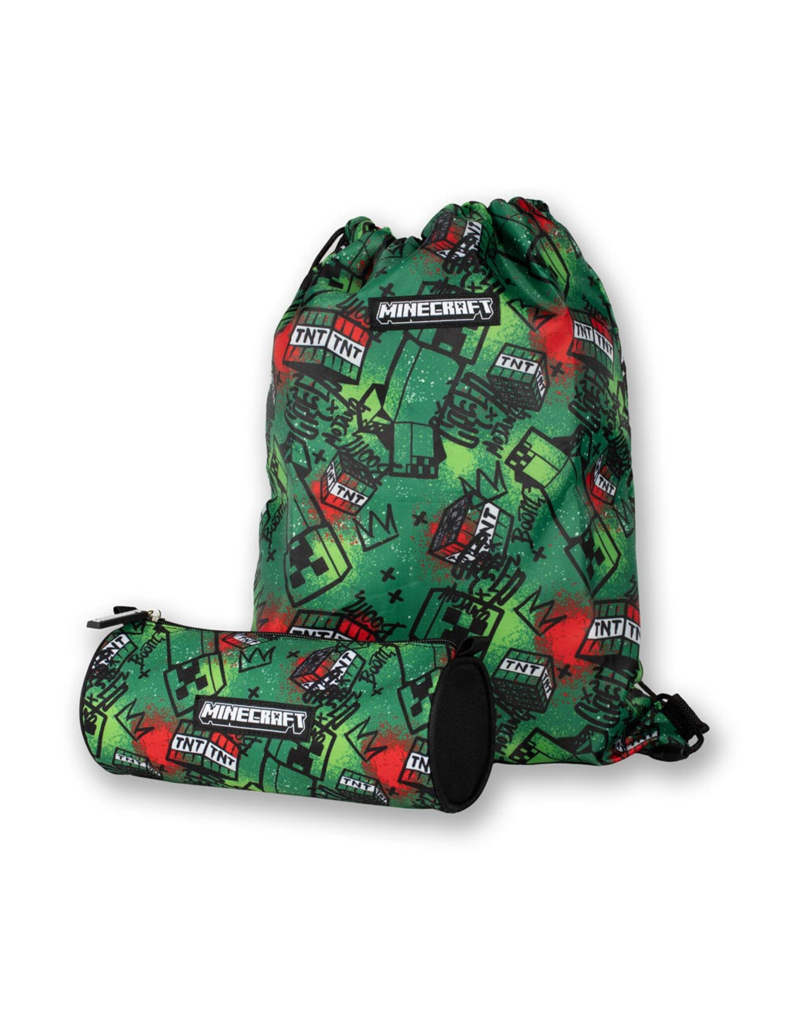 Minecraft Minecraft Gymtas Zwemtas + Etui TNT Creeper Schoolspullen