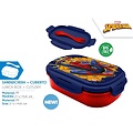 Marvel Spiderman Broodtrommel Lunchbox met Bestek