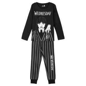 Wednesday Wednesday Pyjama Meisjes 100% Katoen Zwart Wednesday Wednesday Pyjama Meisjes 100% Katoen Zwart