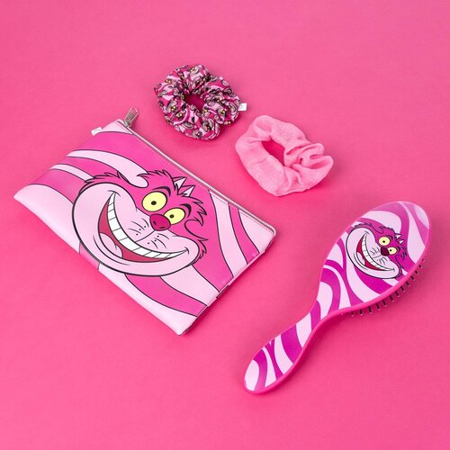 Disney Alice in Wonderland Cheshire Cat Beauty Set Haarborstel Scrunchies Toilettas Disney Alice in Wonderland Cheshire Cat Beauty Set Haarborstel Scrunchies Toilettas