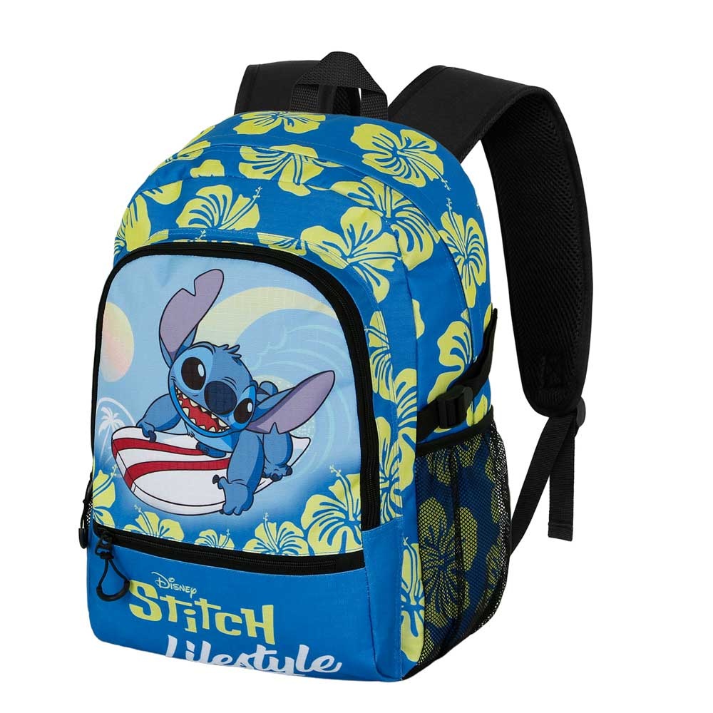 Disney Stitch Rugzak Lifestyle Premium Quality 3 Vakken Laptop tablet vak Hoogte 44cm Merchandise4All