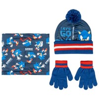 Sonic the Hedgehog Winter Set Hat Scarf and Gloves Boys