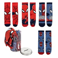 Spiderman Sokken in Spaarpot - 4 Paar Sokken Jongens Meisjes