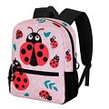 Oh My Pop Oh My Pop Backpack Ladybug 2 Pockets - Premium Qualität - Plüsch Marienkäfer Anhänger - Höhe 35cm