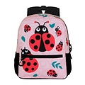 Oh My Pop Oh My Pop Backpack Ladybug 2 Pockets - Premium Qualität - Plüsch Marienkäfer Anhänger - Höhe 35cm
