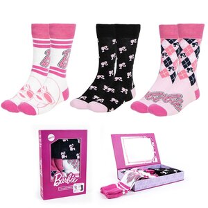 Barbie Barbie Socks Ladies Gift Package - 3 Pairs - Size 36/43 - One Size Barbie Barbie Socks Ladies Gift Package - 3 Pairs - Size 36/43 - One Size
