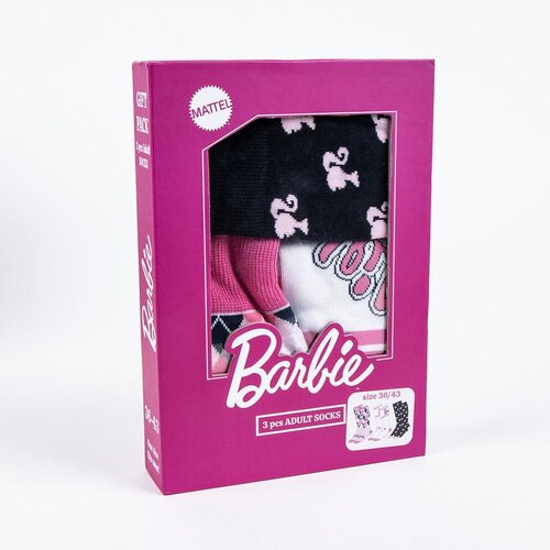 Barbie Barbie Sokken Dames Cadeauverpakking - 3 Paar - Maat 36/43 - One Size Barbie Barbie Sokken Dames Cadeauverpakking - 3 Paar - Maat 36/43 - One Size
