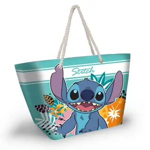 Disney Disney Stitch Strandtasche mit Reißverschluss Mädchen Einkaufstasche Damen - Nur Stitch Disney Disney Stitch Strandtasche mit Reißverschluss Mädchen Einkaufstasche Damen - Nur Stitch