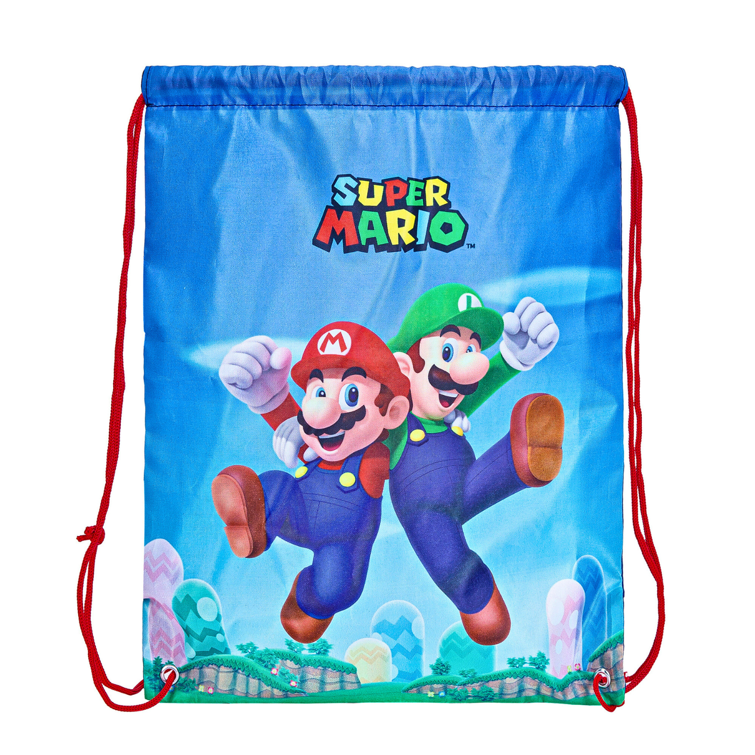 Super Mario Super Mario Drawstring Bag for Kids – Swim Bag Boys – Mario & Luigi – 40x31 cm – Cinch Closure