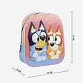 Bluey Bluey and Bingo Kids Backpack – 3D School Bag 31 cm – Star Print – Preschool Ages 3-6