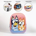 Bluey Bluey and Bingo Kids Backpack – 3D School Bag 31 cm – Star Print – Preschool Ages 3-6