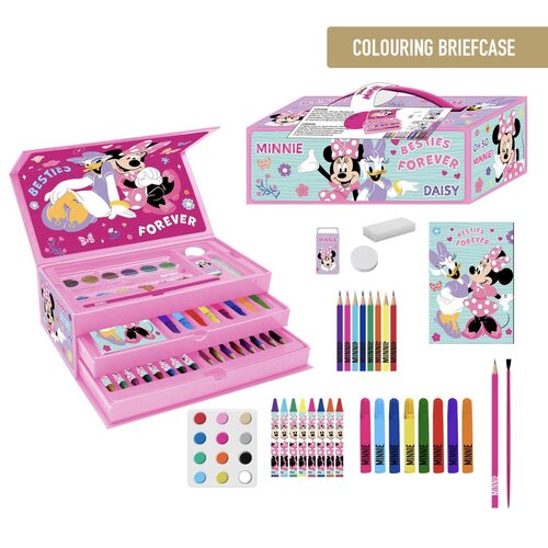 Disney Minnie Maus Malkoffer Kinder – 44-teiliges Bastelset – Besties Forever – Mädchen Malen & Zeichnen Disney Minnie Maus Malkoffer Kinder – 44-teiliges Bastelset – Besties Forever – Mädchen Malen & Zeichnen