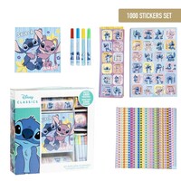 Disney Stitch & Angel Stickerset Kind – 1000 Stickers – Inclusief Kleurboekje & 4 Stiften – Meisjes Knutselen