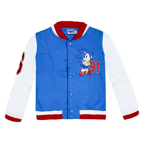 Sonic the Hedgehog Sonic the Hedgehog Jacke Kinder – Baseball Sweatjacke mit Aufdruck – Jungen Gamer Kleidung – Blau/Weiß Sonic the Hedgehog Sonic the Hedgehog Jacke Kinder – Baseball Sweatjacke mit Aufdruck – Jungen Gamer Kleidung – Blau/Weiß