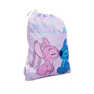 Disney Stitch & Angel Swim Bag for Kids – Girls Gym Sack – Disney Drawstring Backpack 42x31 cm Disney Stitch & Angel Swim Bag for Kids – Girls Gym Sack – Disney Drawstring Backpack 42x31 cm