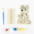 Nickelodeon Paw Patrol Holz-Malset für Kinder – Bastelset mit Chase – Farbe und Pinsel