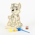 Nickelodeon Paw Patrol Holz-Malset für Kinder – Bastelset mit Chase – Farbe und Pinsel