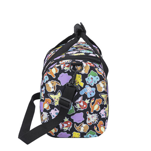 Pokemon Pokémon Sporttasche – Schwarze Sport- und Reisetasche mit Buntem All-Over-Print von Pikachu, Bisasam & Co. Pokemon Pokémon Sporttasche – Schwarze Sport- und Reisetasche mit Buntem All-Over-Print von Pikachu, Bisasam & Co.