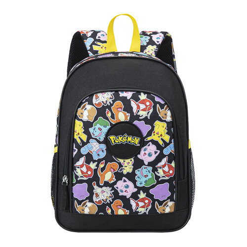 Pokemon Pokémon Rugzak Kind – Zwart met Kleurrijke Allover Print – Met 2 Vakken en Reflecterende Schouderbanden Pokemon Pokémon Rugzak Kind – Zwart met Kleurrijke Allover Print – Met 2 Vakken en Reflecterende Schouderbanden