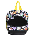 Pokemon Pokémon Kids Backpack – Black with Colorful Allover Print – 2 Compartments & Reflective Shoulder Straps