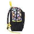 Pokemon Pokémon Kids Backpack – Black with Colorful Allover Print – 2 Compartments & Reflective Shoulder Straps