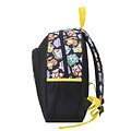 Pokemon Pokémon Kids Backpack – Black with Colorful Allover Print – 2 Compartments & Reflective Shoulder Straps