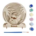 Disney Stitch Wooden Craft Kit for Kids – DIY Painting Set with Brush & Paints – 3D Scene to Decorate