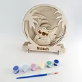 Disney Stitch Wooden Craft Kit for Kids – DIY Painting Set with Brush & Paints – 3D Scene to Decorate