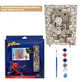 Marvel Spiderman Mal und Bastelset – Holz 3D Szene mit Farben und Pinsel