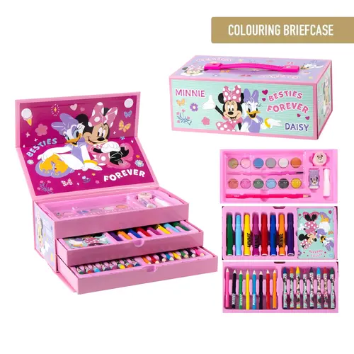Disney Minnie Maus Malkoffer Kinder – 44-teiliges Bastelset – Besties Forever – Mädchen Malen & Zeichnen Disney Minnie Maus Malkoffer Kinder – 44-teiliges Bastelset – Besties Forever – Mädchen Malen & Zeichnen