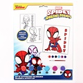 Marvel Spidey Malen nach Zahlen Set – Marvel Spidey and His Amazing Friends – 6 Seiten mit Farbe & Pinsel