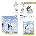 Bluey Bluey Paint by Numbers Set – 6 Sheets with Paint and Brush